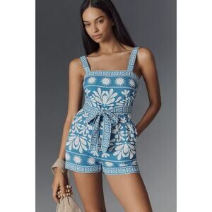 Saylor Catrice Mediterranean Coastal Resort Anthropologie REVOLVE Romper Med NWT